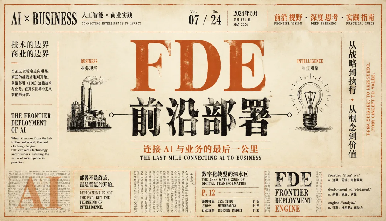 为什么 OpenAI 最贵的工程师,坐在客户的会议室里——FDE 模式,和你的 AI 转型缺的那个人。